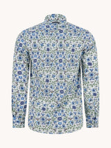 Floral patterned shirt on a white background
