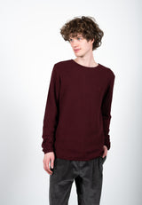 Clean Cut Copenhagen Lauritz Crew Knit CC1818 Plum Q23 Menswear Galway