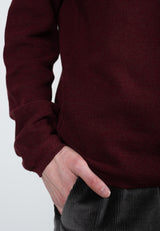 Clean Cut Copenhagen Lauritz Crew Knit CC1818 Plum Q23 Menswear Galway