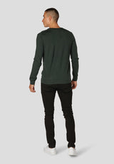 Clean Cut Copenhagen Merion Wool Crew CC1865 Bottle Green Q23 Menswear Galway