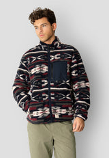 Fat Moose Hugh Fleece Inka Jacket Navy Fm2499 Q23 Menswear Galway