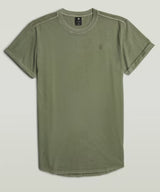 Green t-shirt on a light gray background