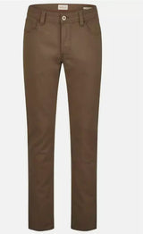 Hattric Men's Trousers Harris Stretch 688455 Cosy Structure Mid Brown www.q23menswear.com