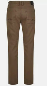Hattric Men's Trousers Harris Stretch 688455 Cosy Structure Mid Brown www.q23menswear.com