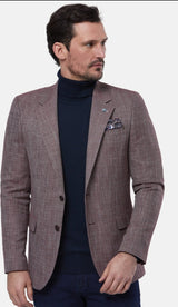 Benetti Tripoli Tapered Fit Blazer in Berry Q23 Menswear Galway