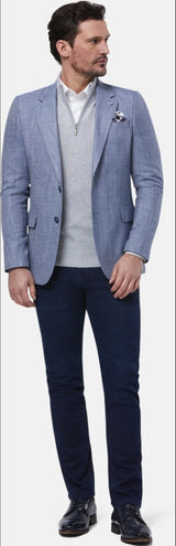 Benetti Tripoli Tapered Fit Blazer in Ice Blue Q23 Menswear Galway