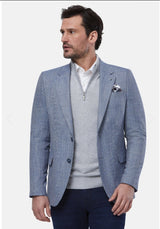 Benetti Tripoli Tapered Fit Blazer in Ice Blue Q23 Menswear Galway