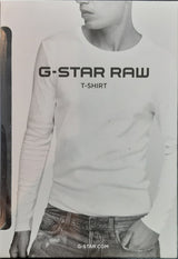 GSTAR RAW BASIC ROUND NECK T-SHIRT in White - Q23Menswear
