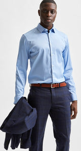Selected Homme Park Shirt Blue Q23 Mensewar Galway
