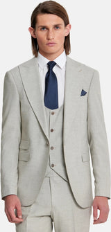 Travis Napoli 3Pc Suit in Stone www.q23menswear.com