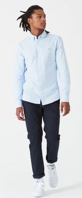 FARAH BREWER SLIM FIT OXFORD SHIRT LS BD - Q23Menswear
