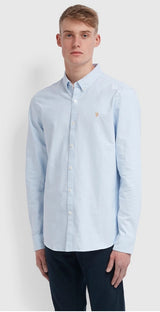 FARAH BREWER SLIM FIT OXFORD SHIRT LS BD - Q23Menswear
