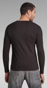 GSTAR RAW BASIC ROUND NECK T-SHIRT in Black - Q23Menswear