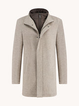 A Fish Name Fred  Funnel neck Overcoat Sand
