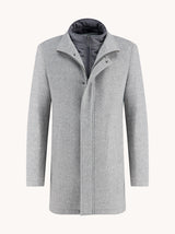 Gray coat on a white background