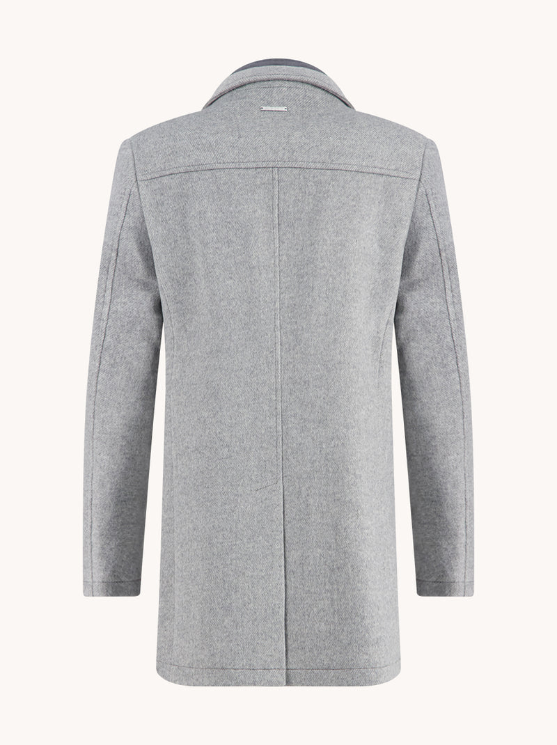 Gray coat on a white background