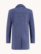 A Fish Name Fred  Funnel neck Overcoat Blue