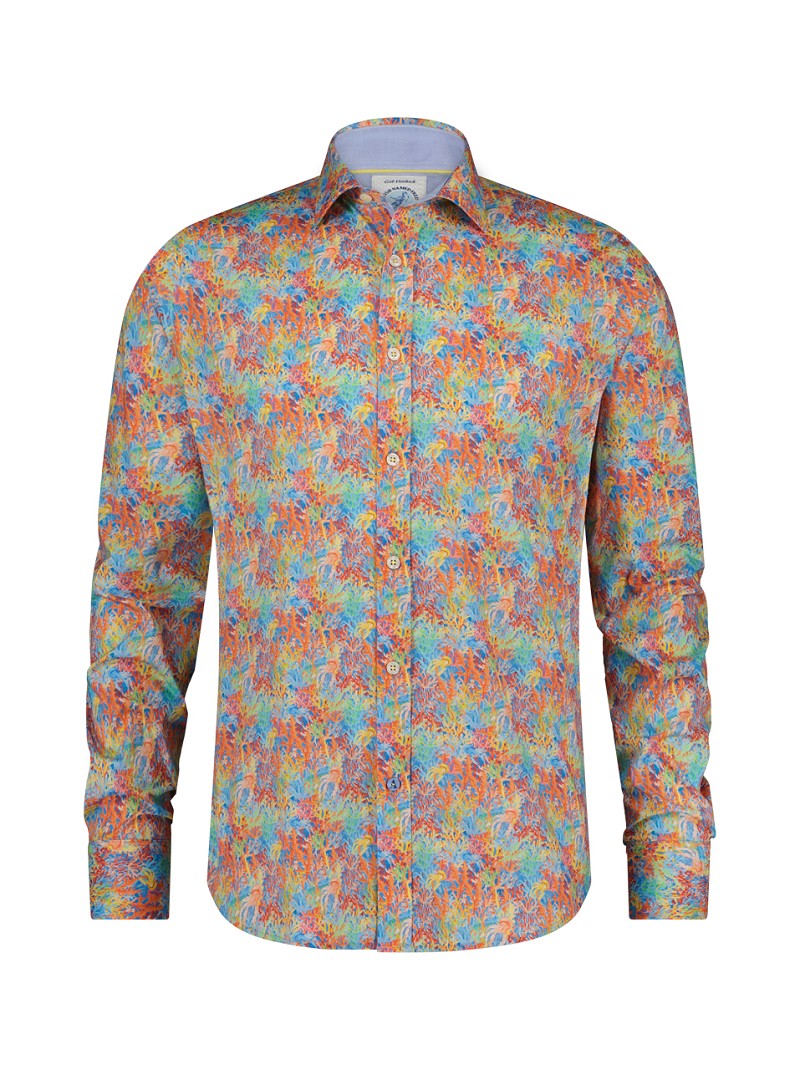 A Fish Named Fred Coral Print Shirt www.q23menswear.com