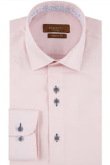 Benetti Atlanta Tapered Formal Shirt Pink www.q23menswear.com