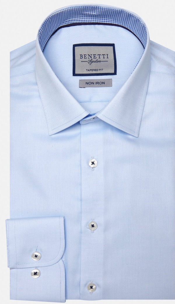 Benetti Brad Tapered Shirt Blue www.q23menswear.com