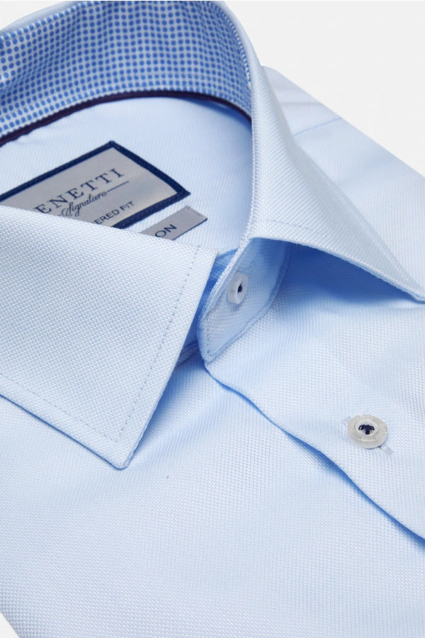 Benetti Brad Tapered Shirt Blue www.q23menswear.com