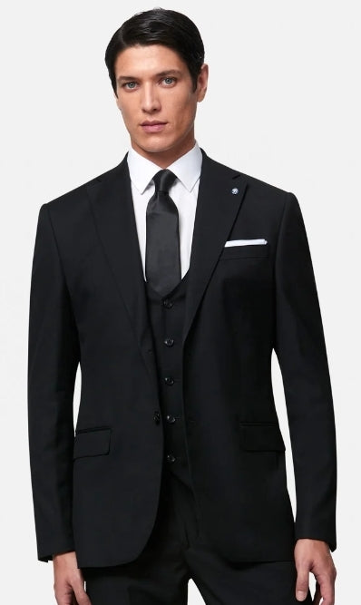 Benetti Tapered Edina Waistcoat Black