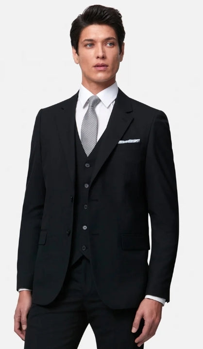 Benetti James Black Suit waistcoat