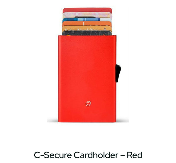 C-Secure Card Holder - Red www.q23menswear.com