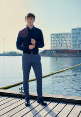 CC1286-Denim Melange Trouser www.q23menswear.com