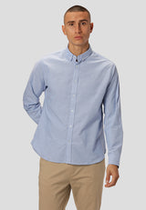 Clean Cut Copenhagen CC1482 Oxford Stretch Shirt Blue Q23 Menswear Galway