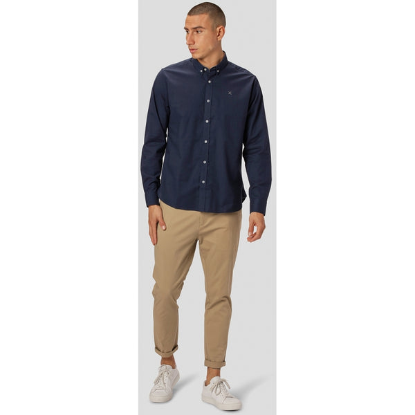 Clean Cut Copenhagen CC1482 Oxford Stretch Shirt Navy www.q23menswear.com