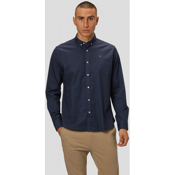 Clean Cut Copenhagen CC1482 Oxford Stretch Shirt Navy www.q23menswear.com