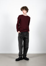 Clean Cut Copenhagen Lauritz Crew Knit CC1818 Plum Q23 Menswear Galway