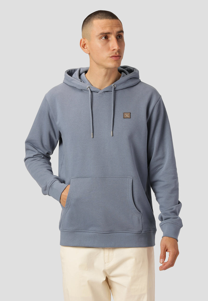 Clean Cut Copenhagen Basic Organic Hood Dusty Blue CC1863 Q23 Menswear Galway