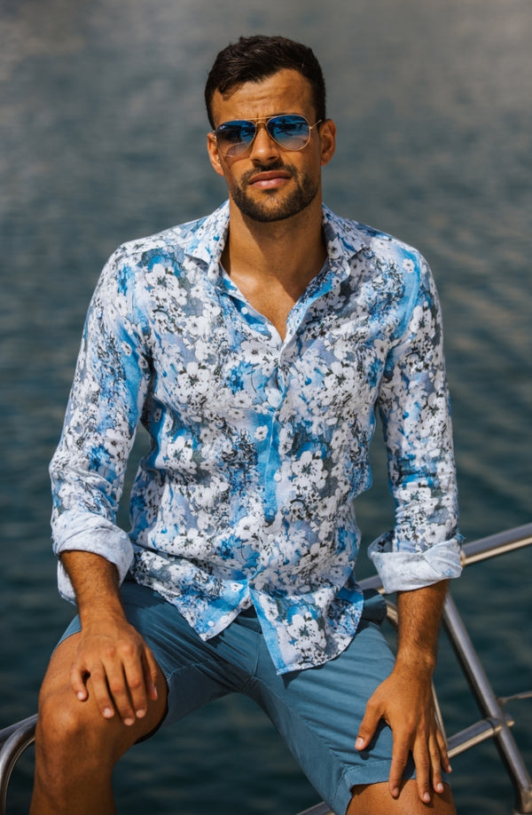 Carlos Cordoba Tapered Shirt ML42536 Blue www.q23menswear.com
