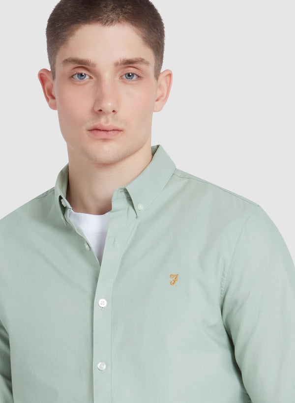 Farah brewer shirt grove green www.q23menswear.com