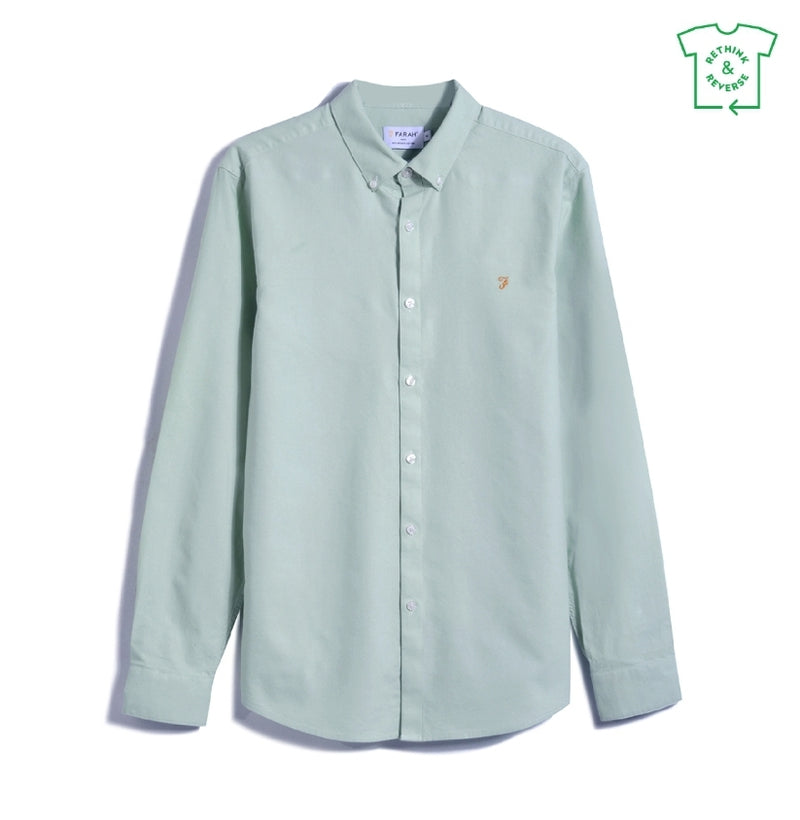 Farah brewer shirt grove green www.q23menswear.com