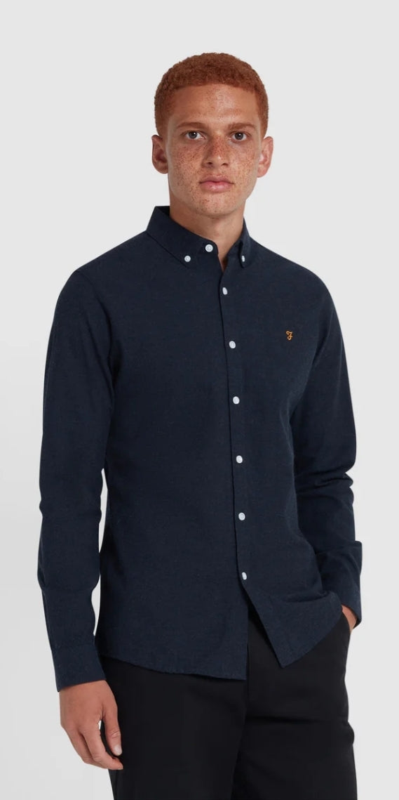 Farah Steen Shirt Navy Marl www.q23menswear.com