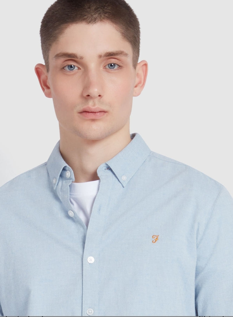 Farah steen shirt powder blue www.q23menswear.com