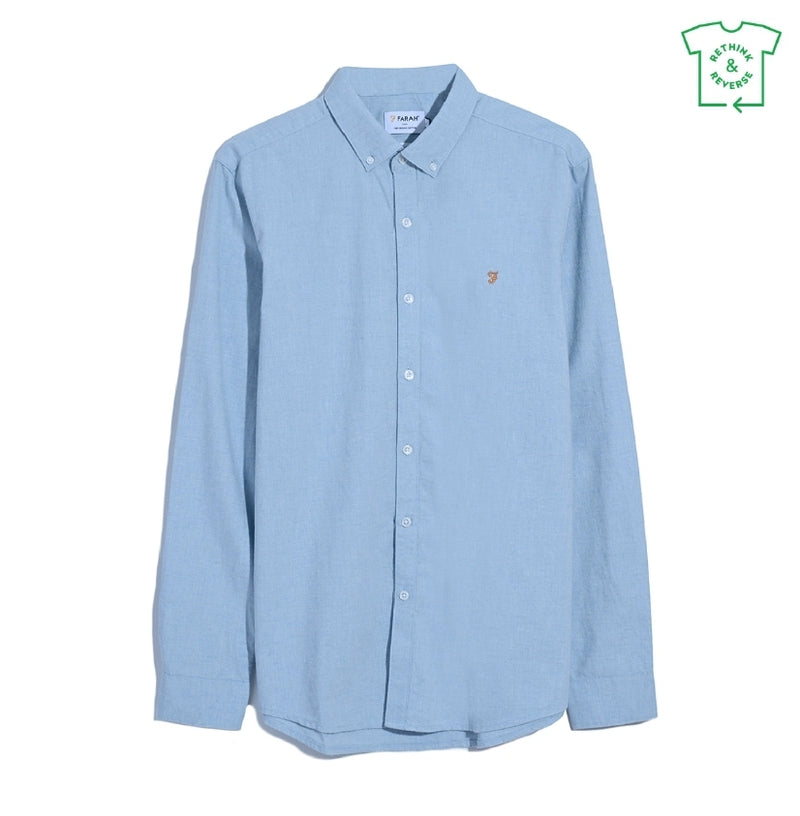 Farah steen shirt powder blue www.q23menswear.com