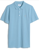 Blanes Slim Fit Organic Cotton Polo Shirt In Artic Blue www.q23menswear.com