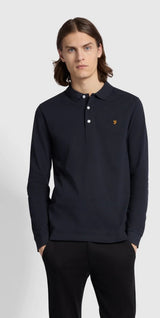 Farah Blanes LS Polo Navy www.q23menswear.com