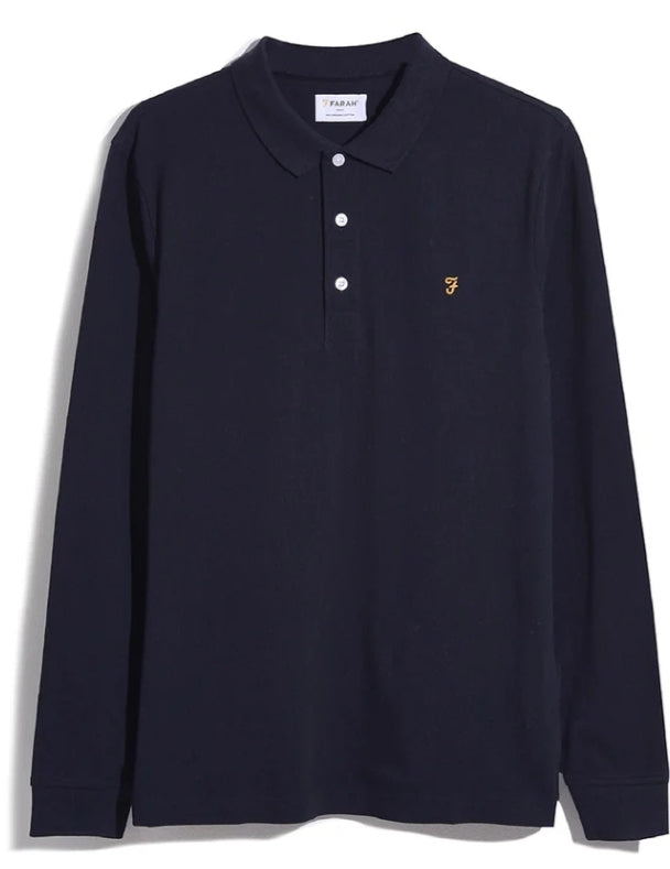 Farah Blanes LS Polo Navy www.q23menswear.com