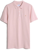 Blanes Slim Fit Organic Cotton Polo Shirt In Powder Pink www.q23menswear.com