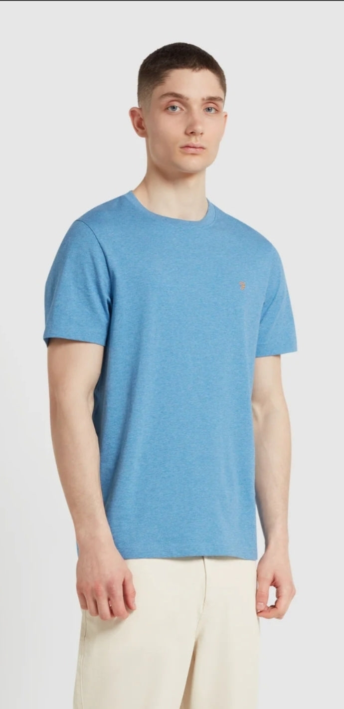 Farah Danny SS Tee Artic Blue Marl www.q23menswear.com