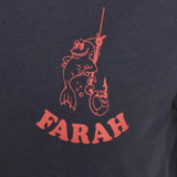 Farah Vintage Stockwell Graphic T Shirt Navy www.q23menswear.com