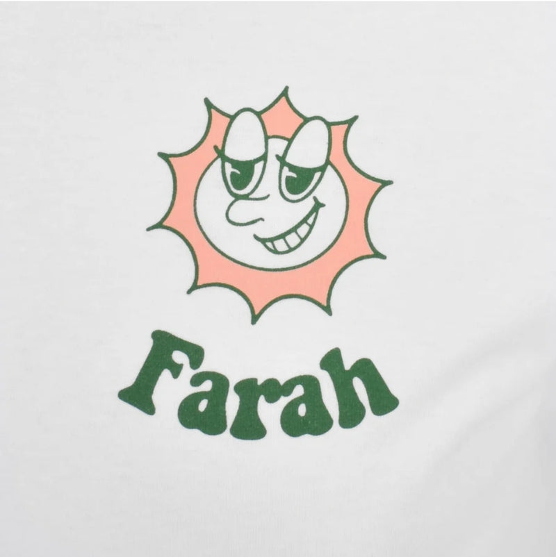 Farah Vintage Timpson Graphic T Shirt White www.q23menswear.com
