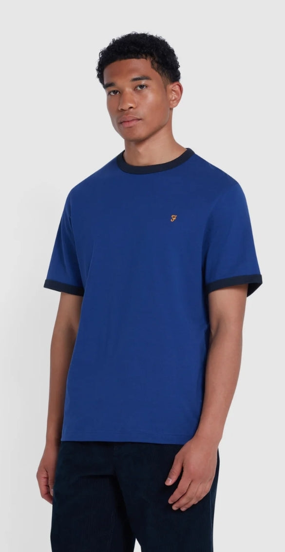 Farah Groves Tee Dusk Blue www.q23menswear.com