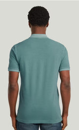 GStar Dunda Overdyed Slim Polo Mineral Blue