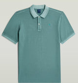 GStar Dunda Overdyed Slim Polo Mineral Blue